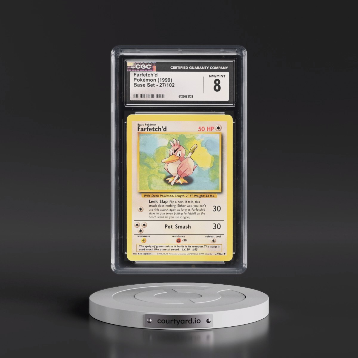1999 Base Set #27/102 Farfetch'd (CGC 8 NM-MT)