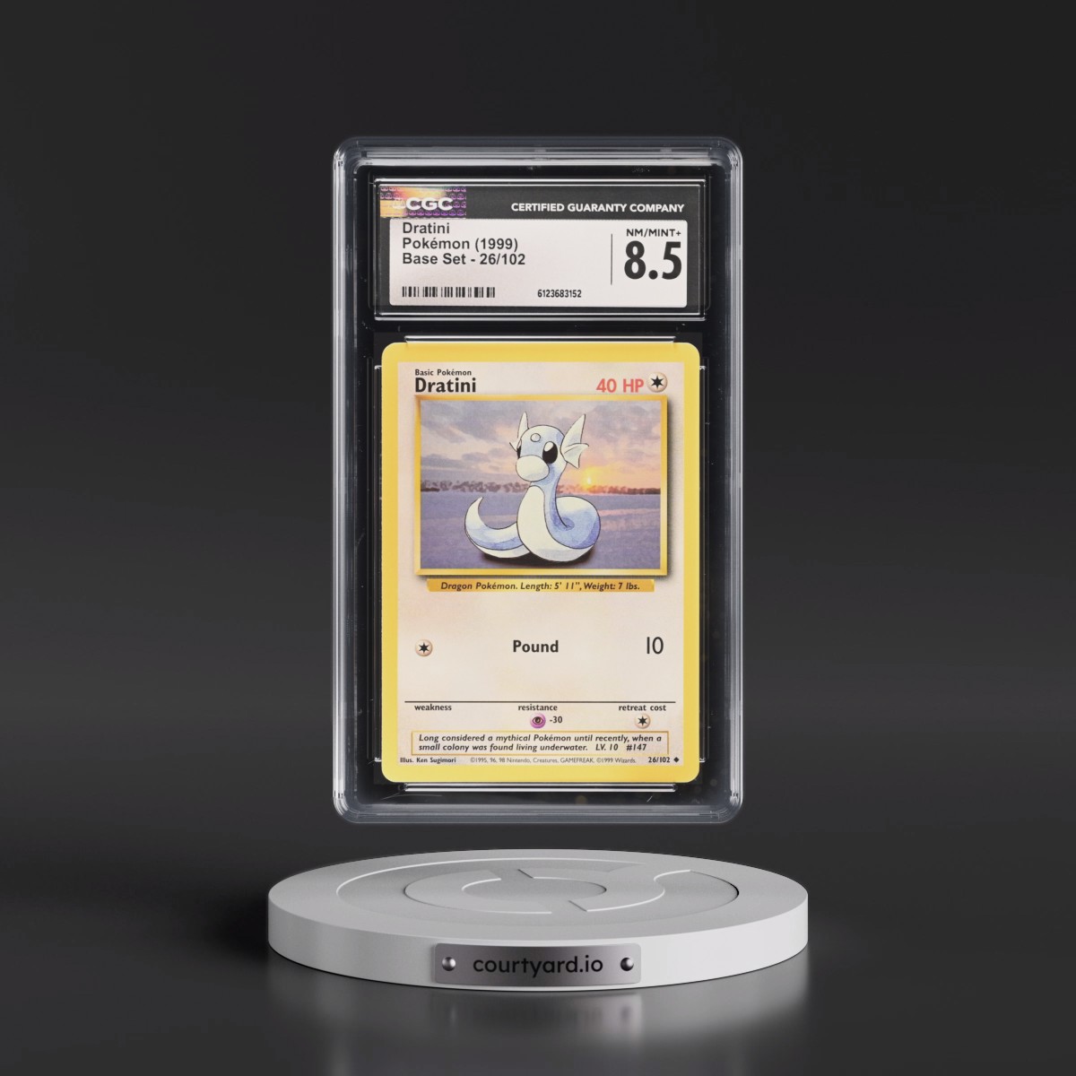 1999 Base Set #26/102 Dratini (CGC 8.5 NM-MT+)
