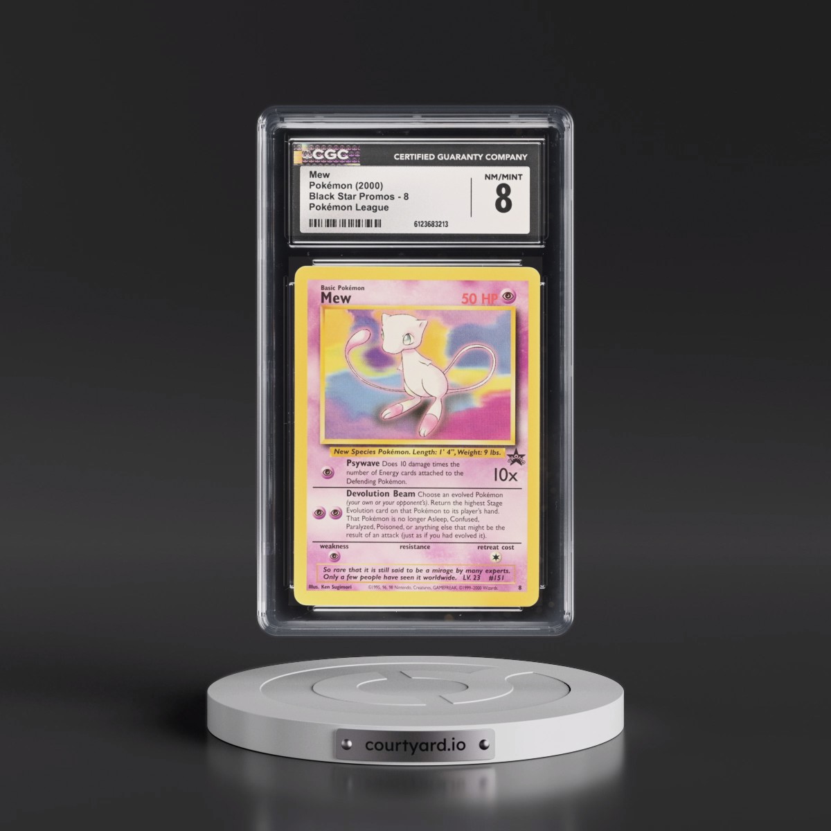 1999 Black Star Promos #8 Mew - Pokémon League (CGC 8 NM-MT)