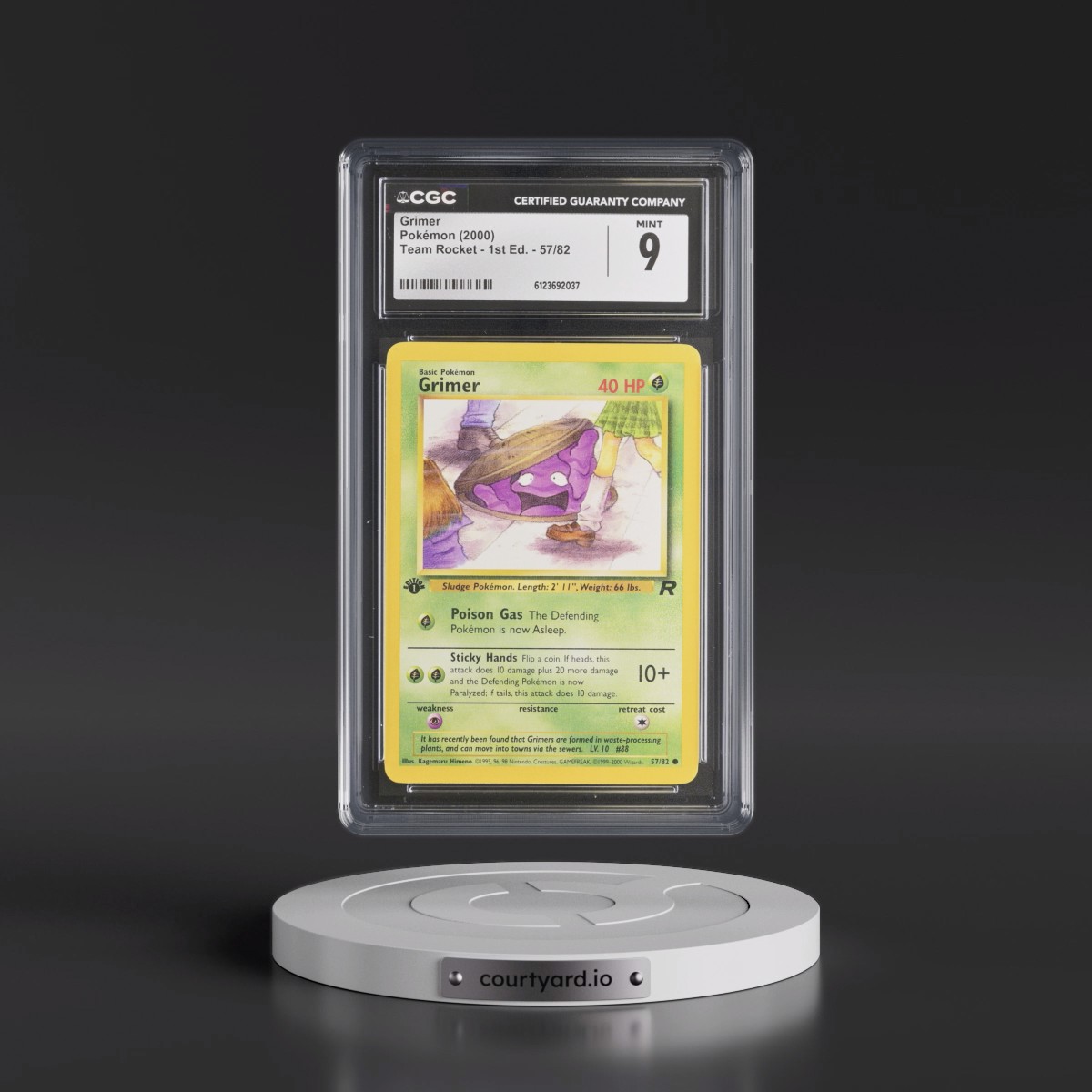 2000 Team Rocket #57/82 Grimer - 1st Edition 1st Edition (CGC 9 MINT)