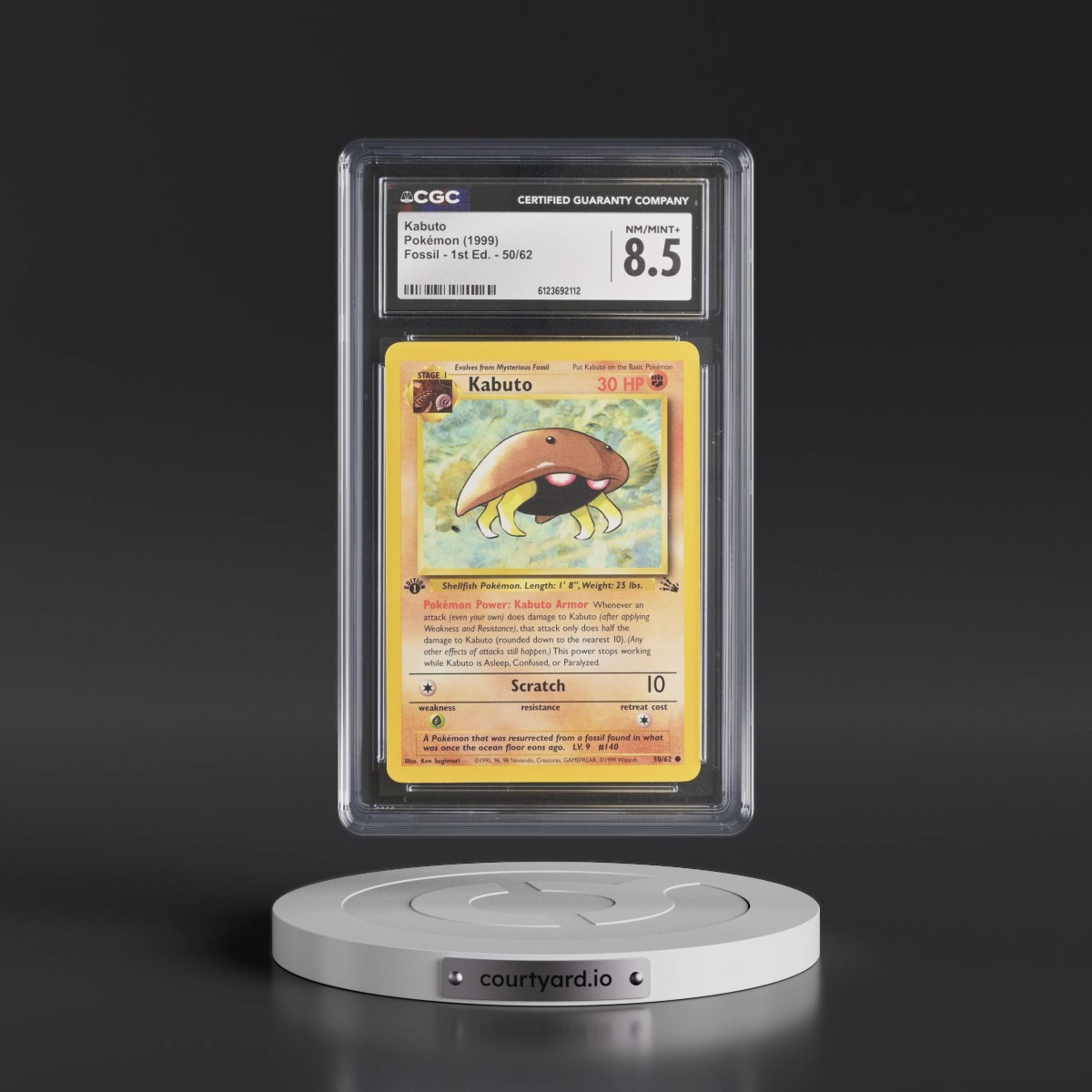 1999 Fossil #50/62 Kabuto - 1st Edition 1st Edition (CGC 8.5 NM-MT+)