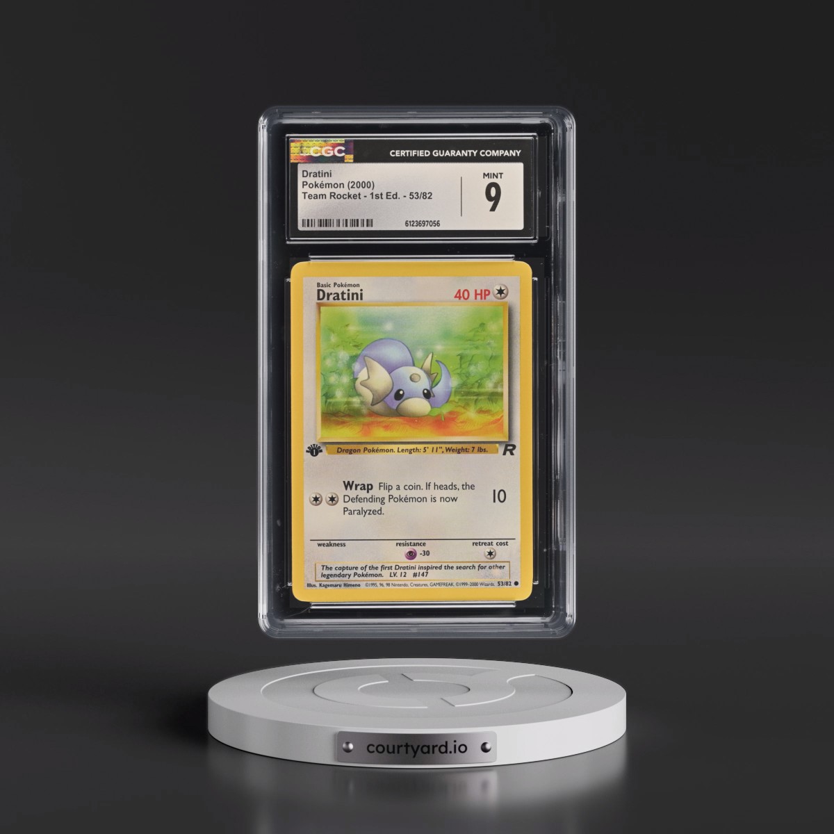 2000 Team Rocket #53/82 Dratini - 1st Edition 1st Edition (CGC 9 MINT)