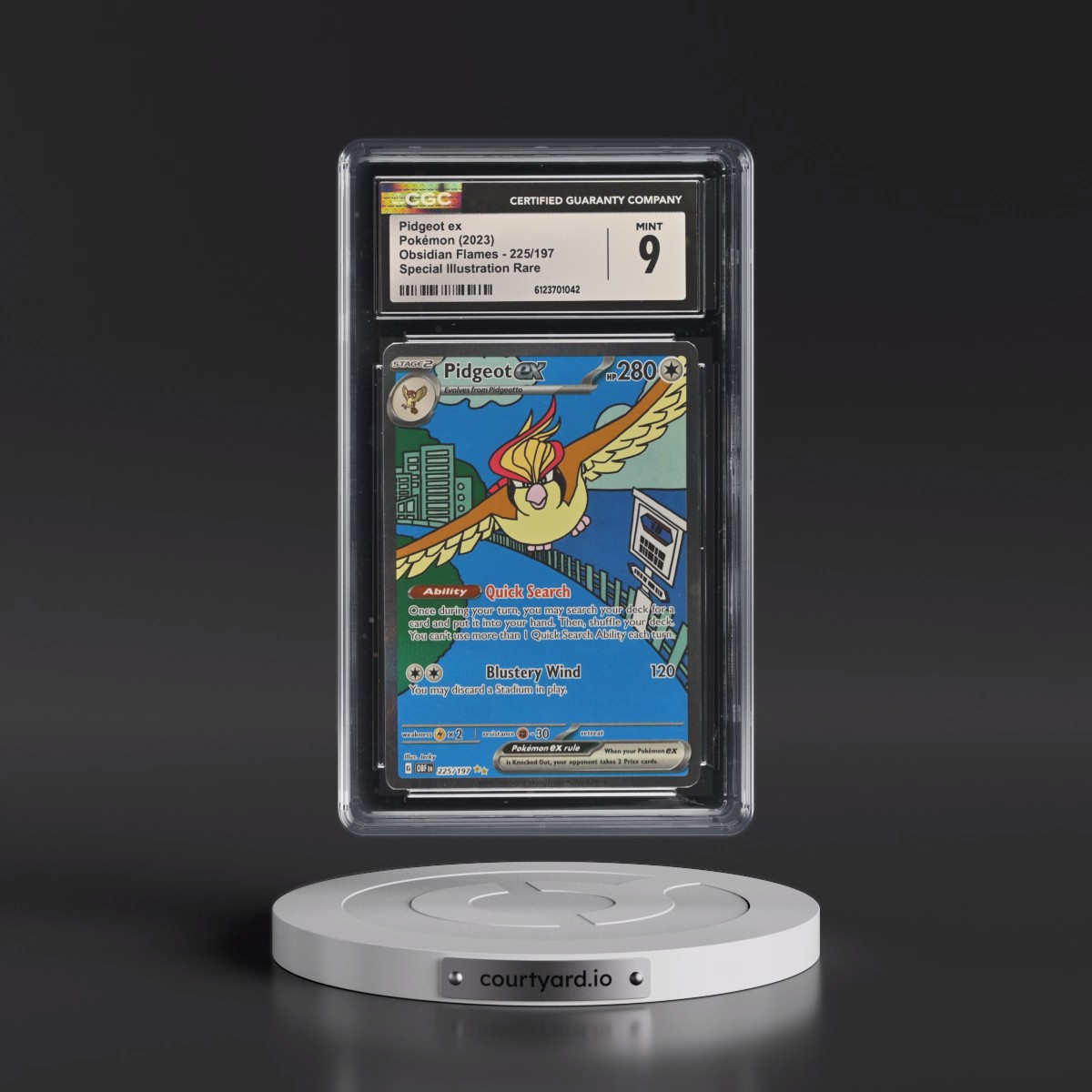 2023 Obsidian Flames - OBF EN #225/197 Pidgeot ex - Special Illustration Rare (Holo) (CGC 9 MINT)