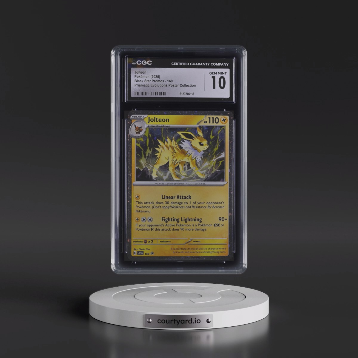 2023 Black Star Promos - Scarlet & Violet SVP EN Jolteon - Prismatic Evolutions Poster Collection (Cosmos Holo) #169 CGC 10