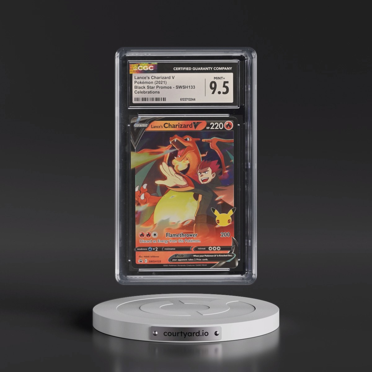 2017 Black Star Promos - Sword & Shield #SWSH133 Lance's Charizard V - Celebrations (Holo) (CGC 9.5 MINT+)
