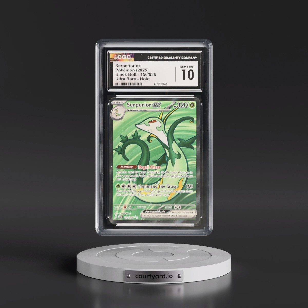 2025 Black Bolt - BLK EN #156/086 Serperior ex - Ultra Rare Holo (CGC 10 GEM MINT)
