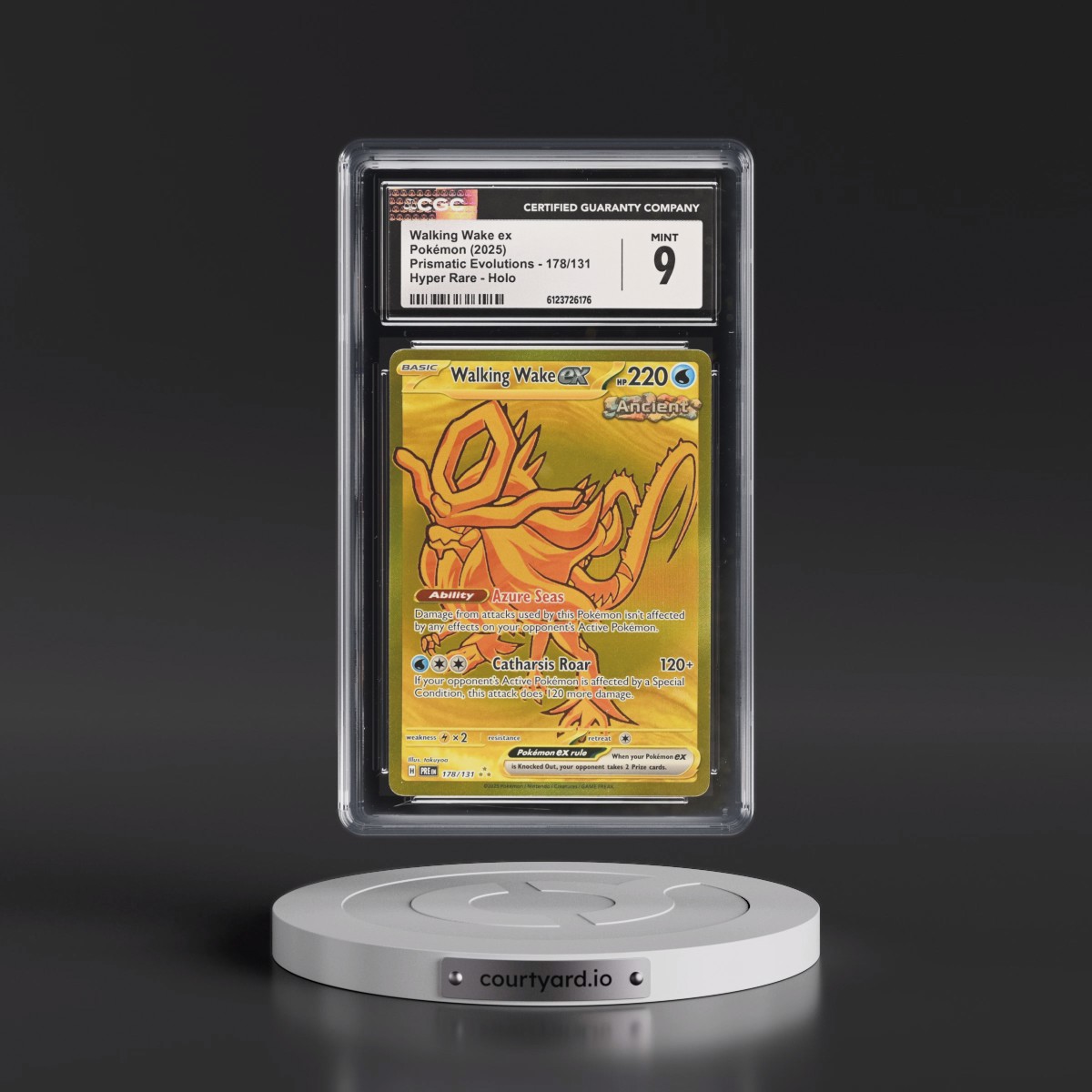 2024 Prismatic Evolutions - PRE EN #178/131 Walking Wake ex - Hyper Rare Holo (CGC 9 MINT)