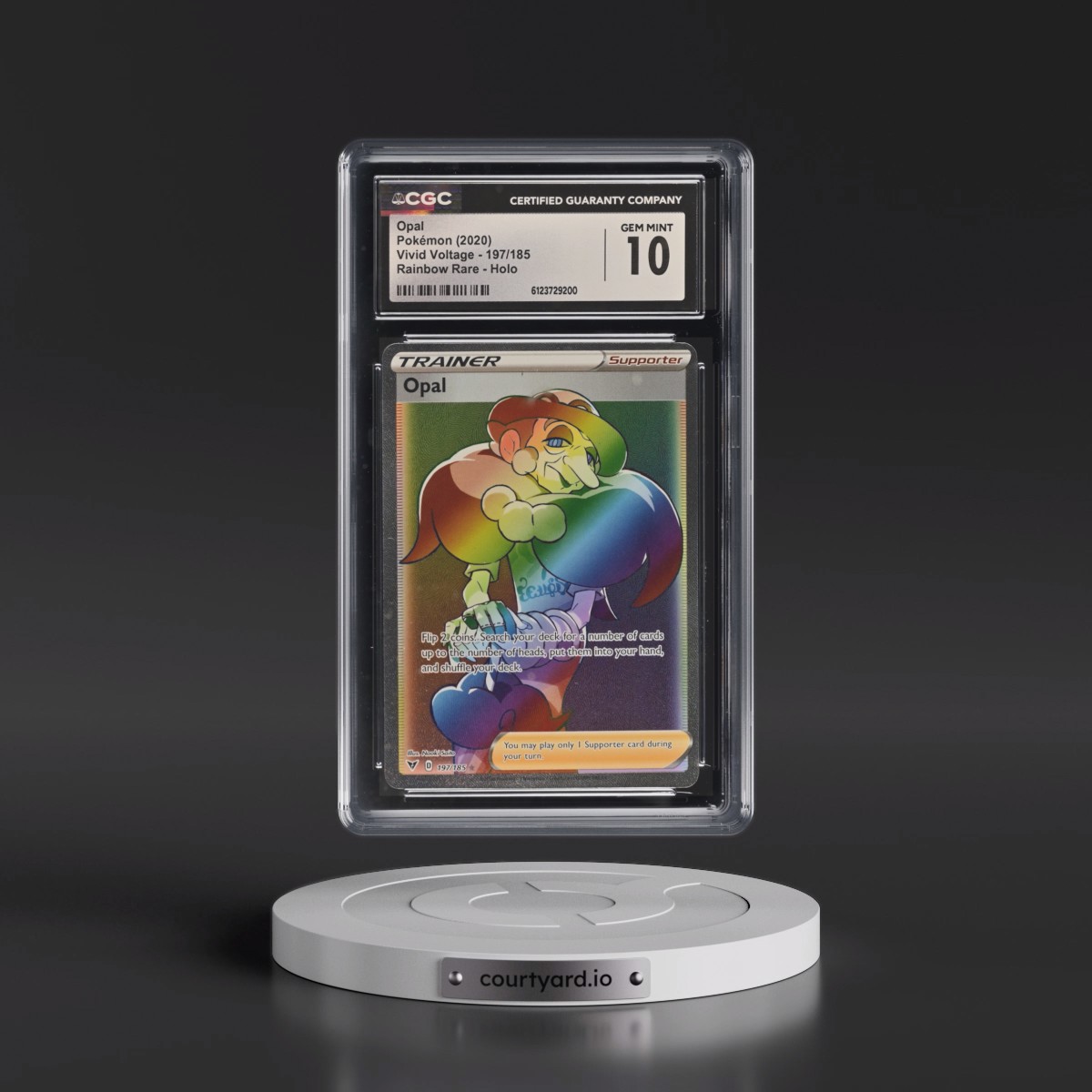 2020 Vivid Voltage Opal - Rainbow Rare Holo #197/185 CGC 10
