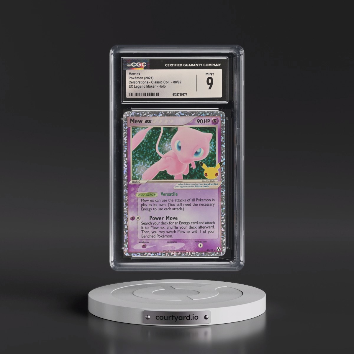 2021 Celebrations - Classic Collection #88/92 Mew ex - EX Legend Maker Holo (CGC 9 MINT)