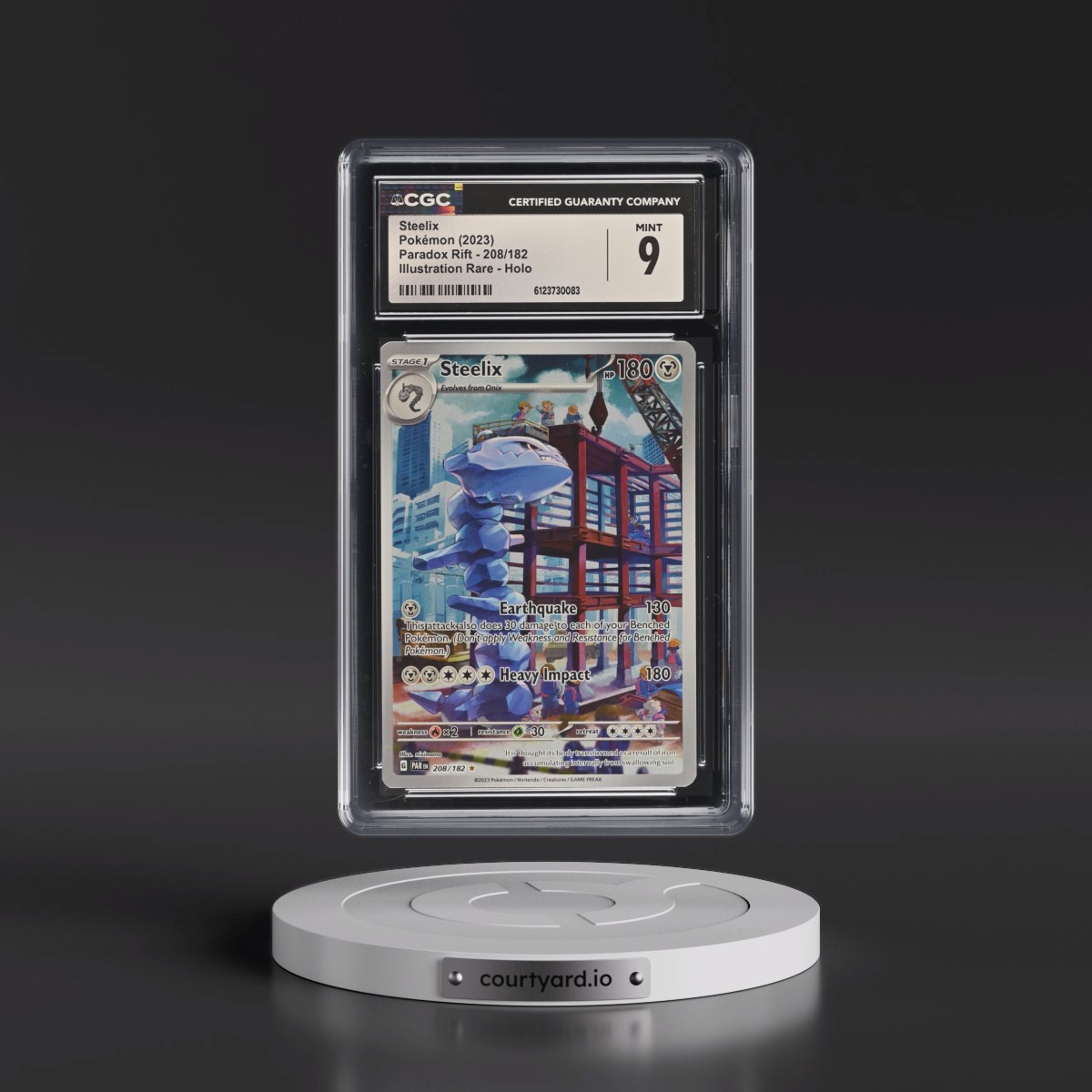 2023 Paradox Rift - PAR EN #208/182 Steelix - Illustration Rare Holo (CGC 9 MINT)