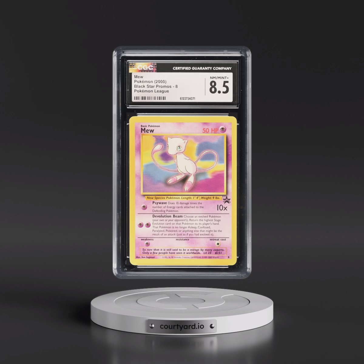 1999 Black Star Promos Mew - Pokémon League #8 CGC 8.5