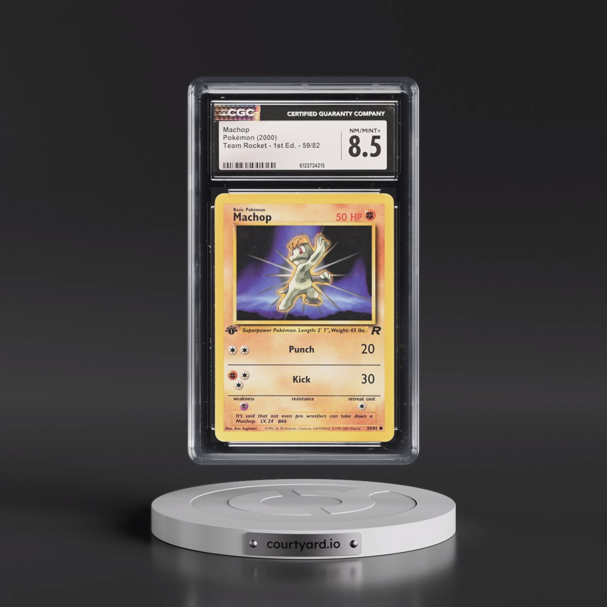 2000 Team Rocket #59/82 Machop - 1st Edition 1st Edition (CGC 8.5 NM-MT+)