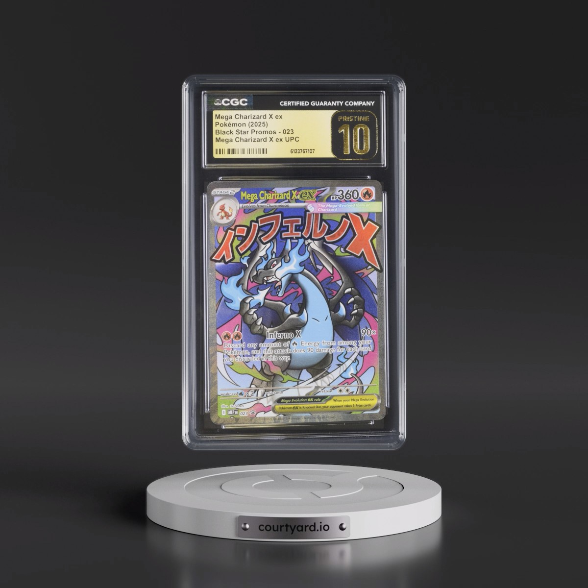 2025 Black Star Promos - Mega Evolution MEP EN #023 Mega Charizard X ex - Mega Charizard X ex Ultra Premium Collection (Holo) (CGC 10 PRISTINE)