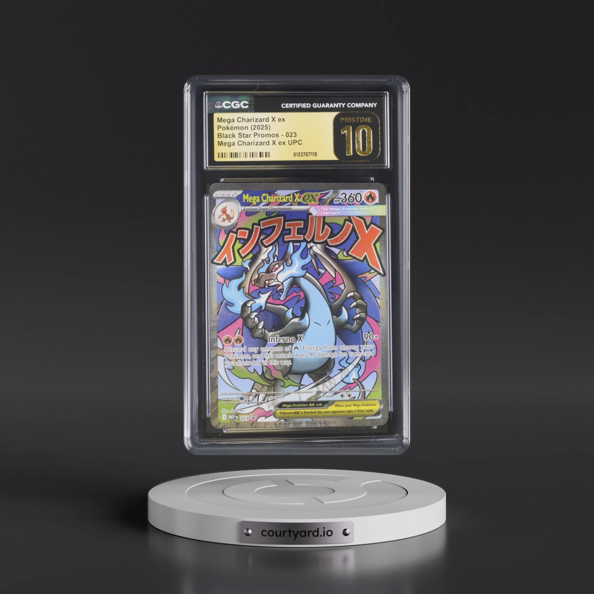 2025 Black Star Promos - Mega Evolution MEP EN #023 Mega Charizard X ex - Mega Charizard X ex Ultra Premium Collection (Holo) (CGC 10 PRISTINE)