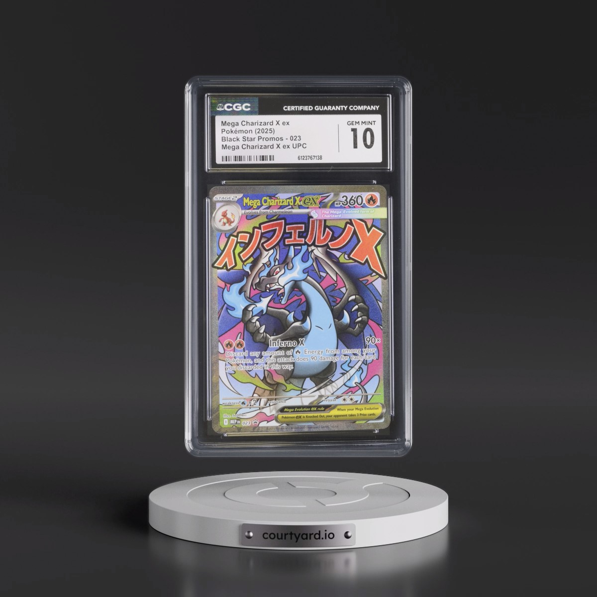 2025 Black Star Promos - Mega Evolution MEP EN #023 Mega Charizard X ex - Mega Charizard X ex Ultra Premium Collection (Holo) (CGC 10 GEM MINT)