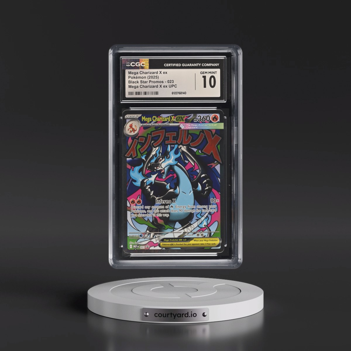 2025 Black Star Promos - Mega Evolution MEP EN #023 Mega Charizard X ex - Mega Charizard X ex Ultra Premium Collection (Holo) (CGC 10 GEM MINT)