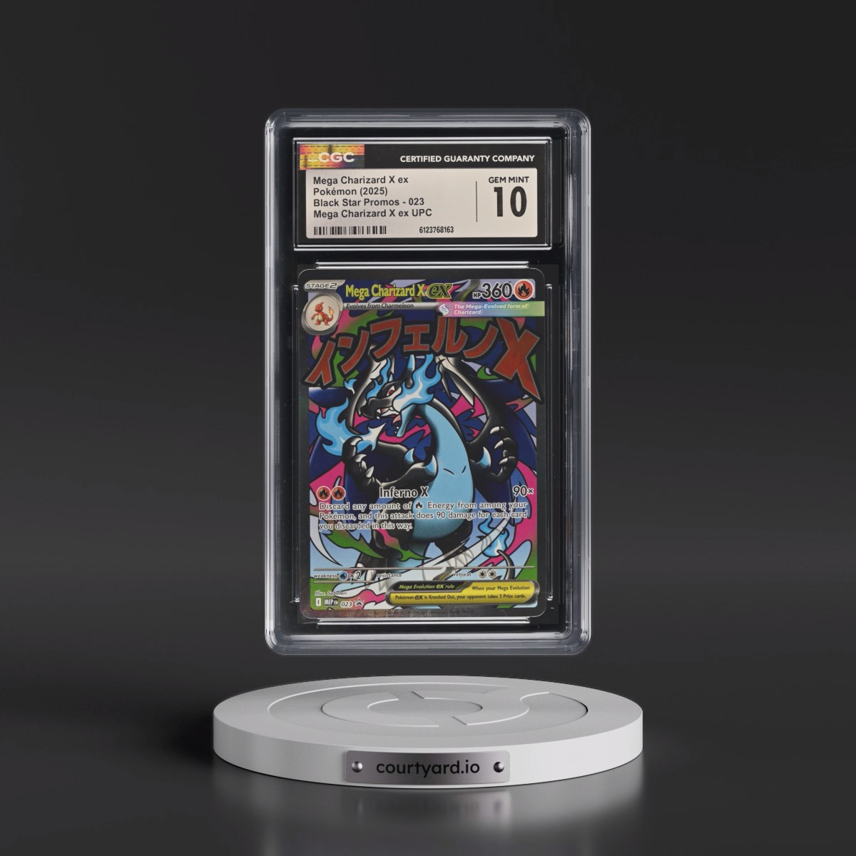 2025 Black Star Promos - Mega Evolution MEP EN #023 Mega Charizard X ex - Mega Charizard X ex Ultra Premium Collection (Holo) (CGC 10 GEM MINT)