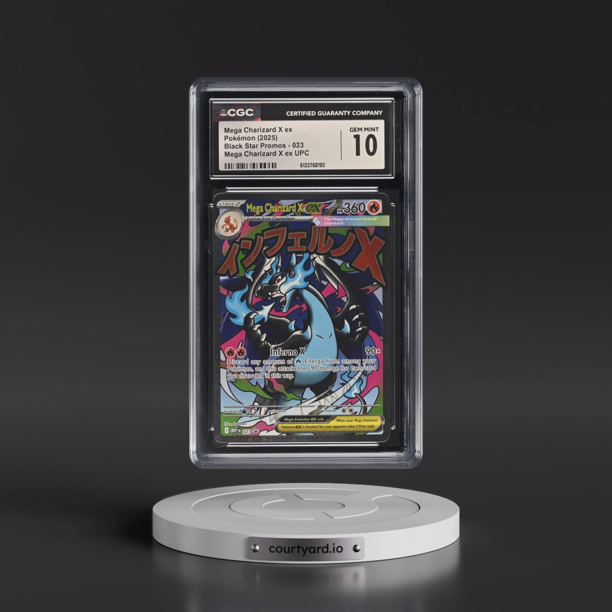 2025 Black Star Promos - Mega Evolution MEP EN #023 Mega Charizard X ex - Mega Charizard X ex Ultra Premium Collection (Holo) (CGC 10 GEM MINT)