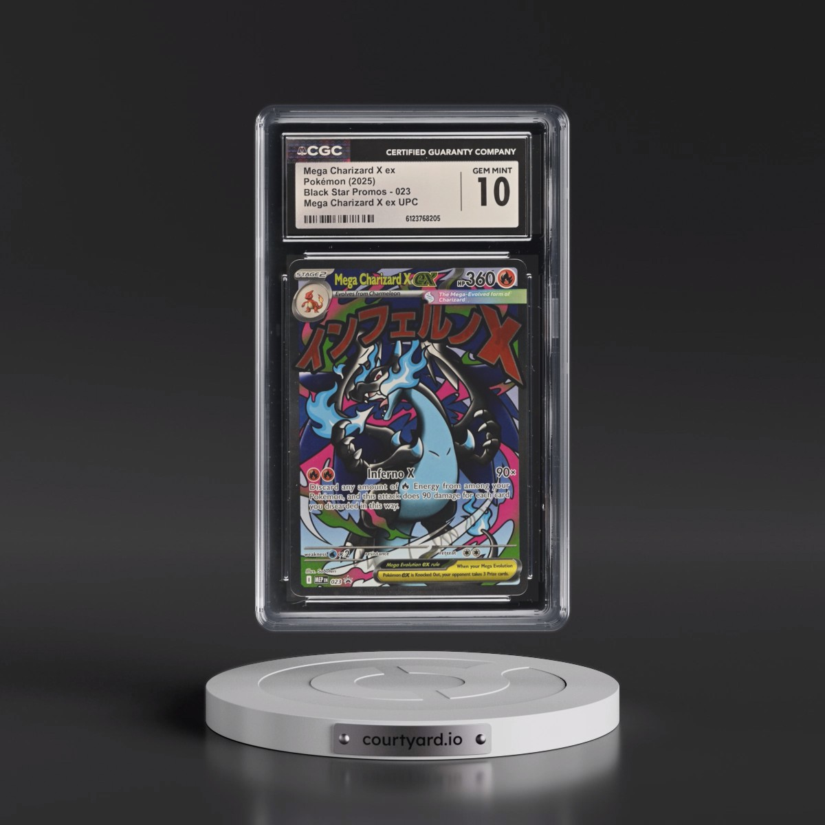 2025 Black Star Promos - Mega Evolution MEP EN #023 Mega Charizard X ex - Mega Charizard X ex Ultra Premium Collection (Holo) (CGC 10 GEM MINT)