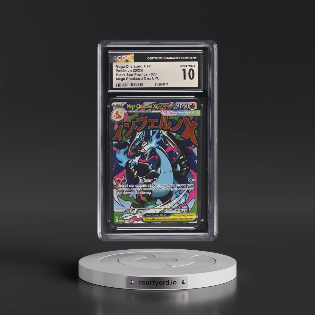 2025 Black Star Promos - Mega Evolution MEP EN #023 Mega Charizard X ex - Mega Charizard X ex Ultra Premium Collection (Holo) (CGC 10 GEM MINT)
