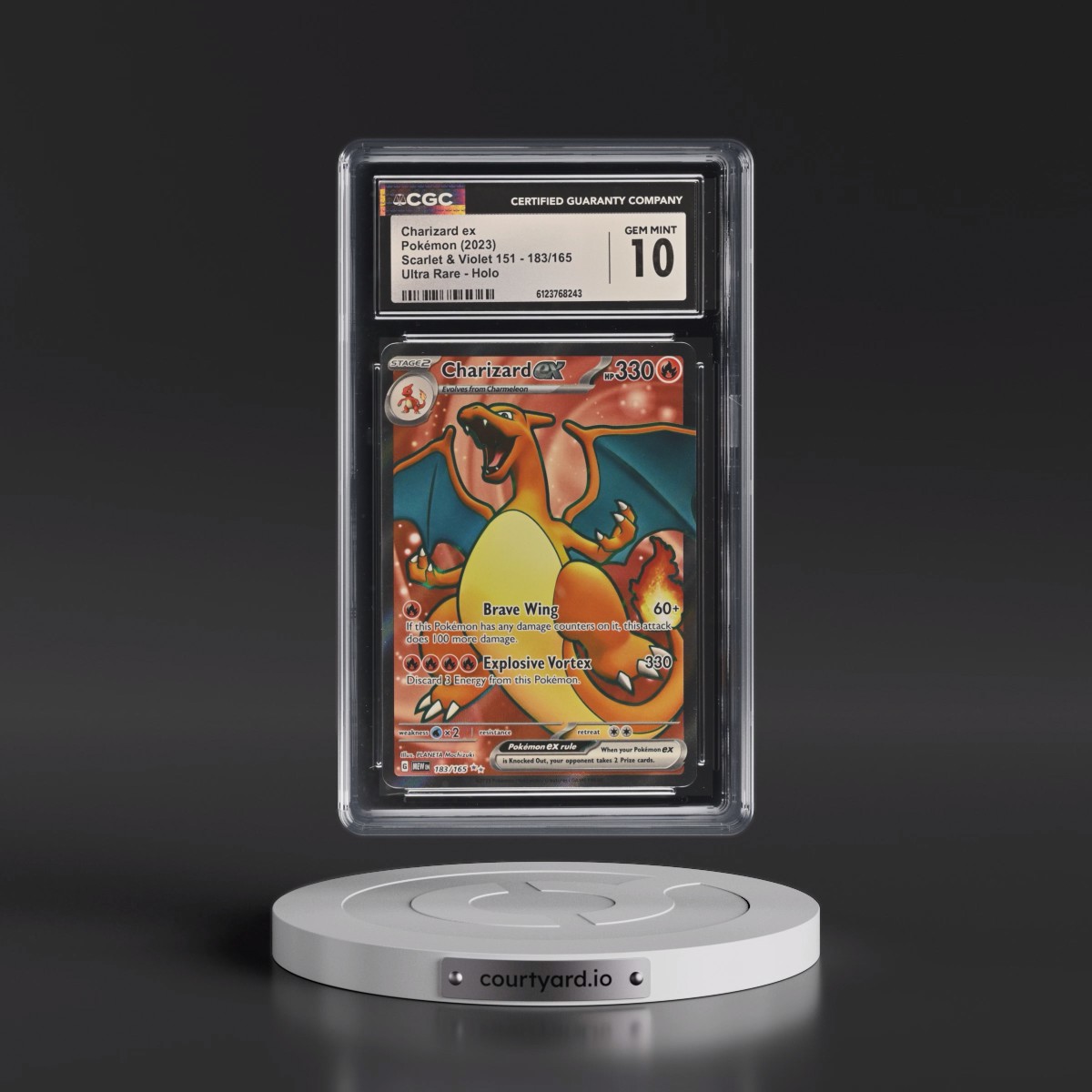2023 Scarlet & Violet 151 - MEW EN #183/165 Charizard ex - Ultra Rare Holo (CGC 10 GEM MINT)