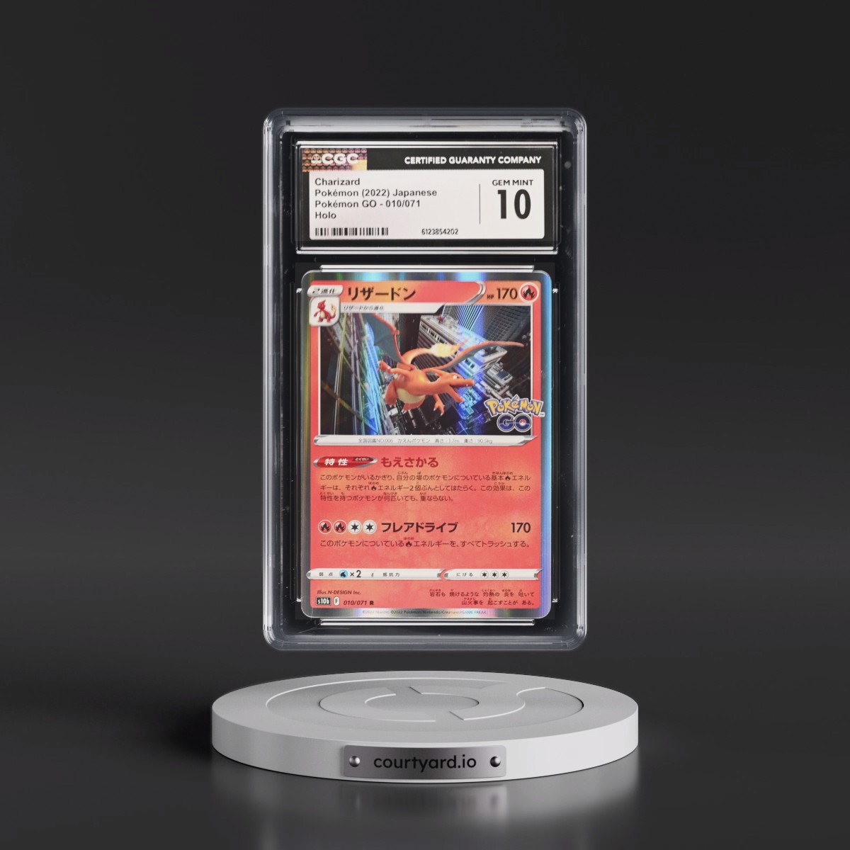 2022 Pokémon GO #010/071 Charizard - Holo (CGC 10 GEM MINT)