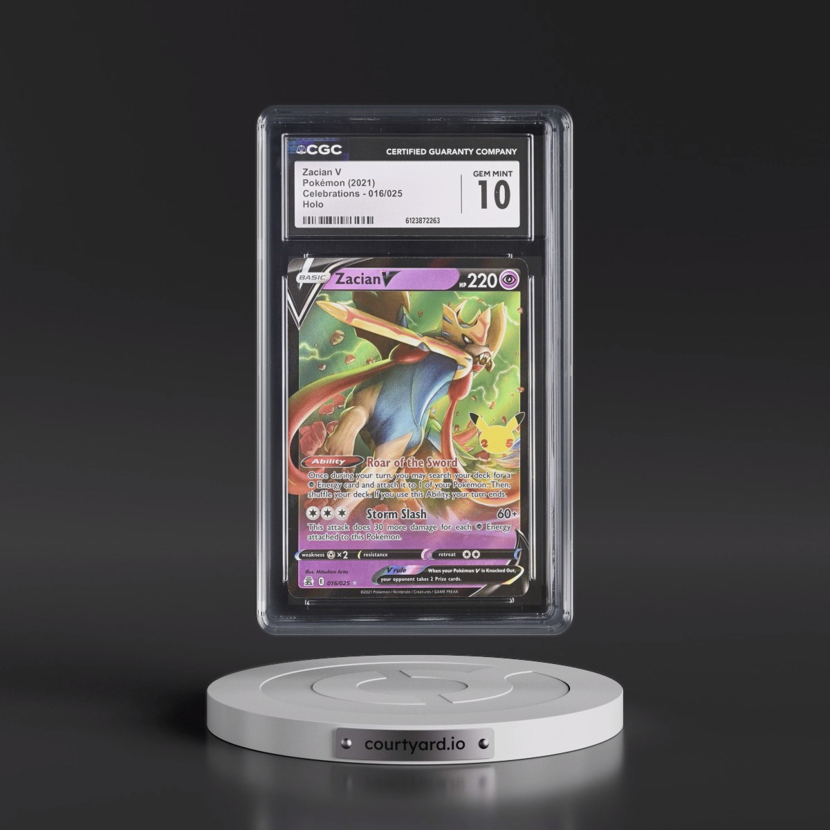 2021 Celebrations #016/025 Zacian V - Holo (CGC 10 GEM MINT)