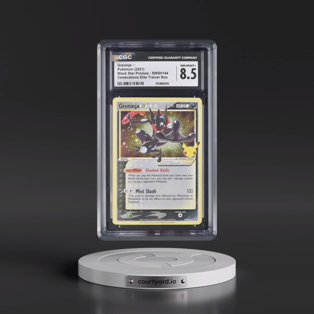 2017 Black Star Promos - Sword & Shield #SWSH144 Greninja â - Celebrations Elite Trainer Box (Cosmos Holo) (CGC 8.5 NM-MT+)