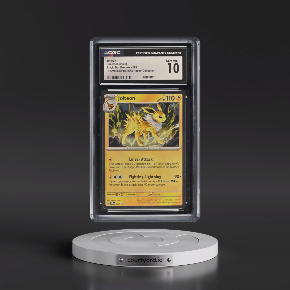 2023 Black Star Promos - Scarlet & Violet SVP EN #169 Jolteon - Prismatic Evolutions Poster Collection (Cosmos Holo) (CGC 10 GEM MINT)
