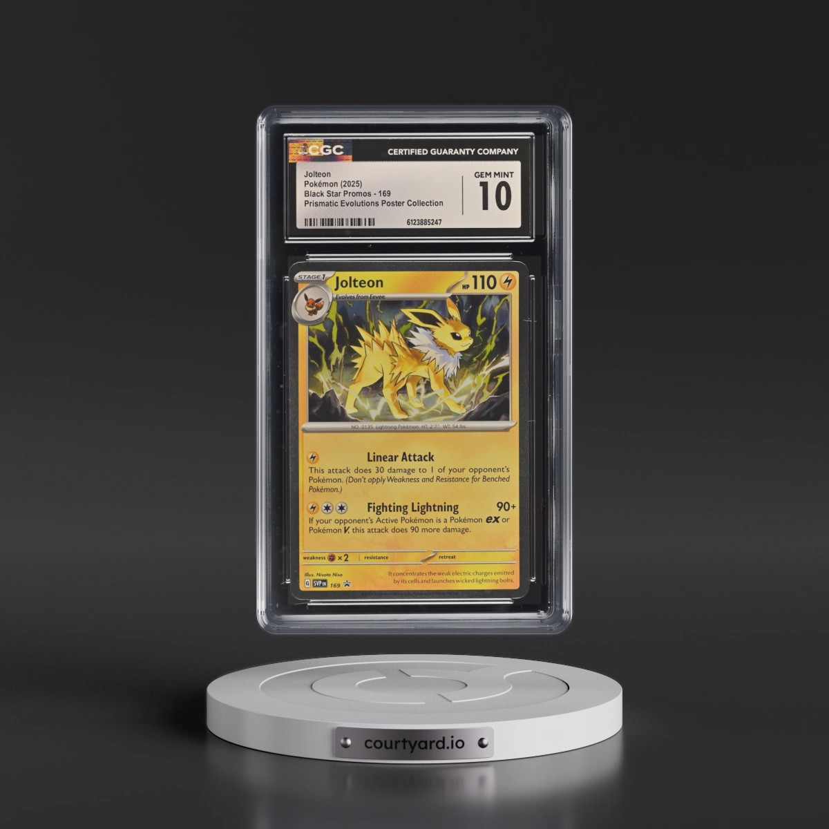 2023 Black Star Promos - Scarlet & Violet SVP EN #169 Jolteon - Prismatic Evolutions Poster Collection (Cosmos Holo) (CGC 10 GEM MINT)