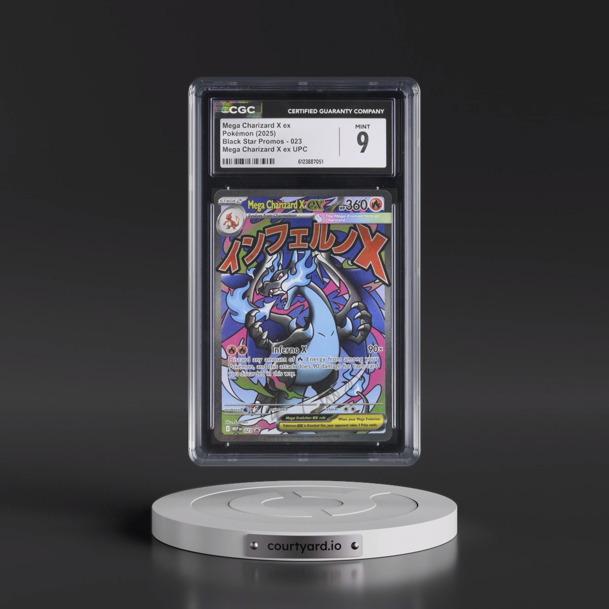 2025 Black Star Promos - Mega Evolution MEP EN #023 Mega Charizard X ex - Mega Charizard X ex Ultra Premium Collection (Holo) (CGC 9 MINT)