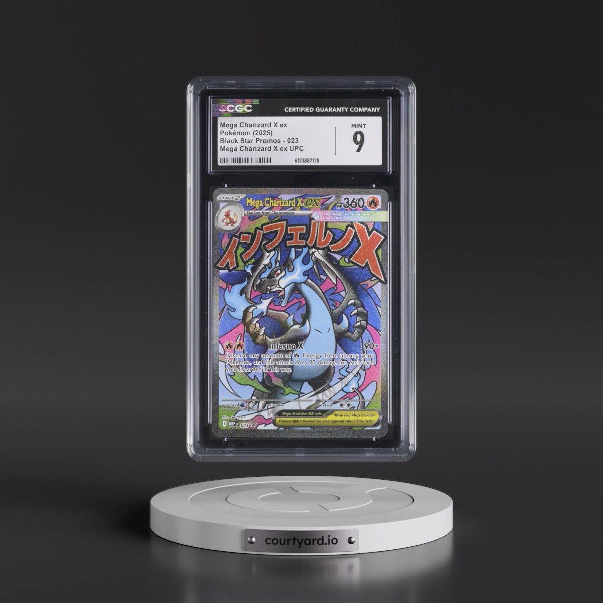 2025 Black Star Promos - Mega Evolution MEP EN #023 Mega Charizard X ex - Mega Charizard X ex Ultra Premium Collection (Holo) (CGC 9 MINT)