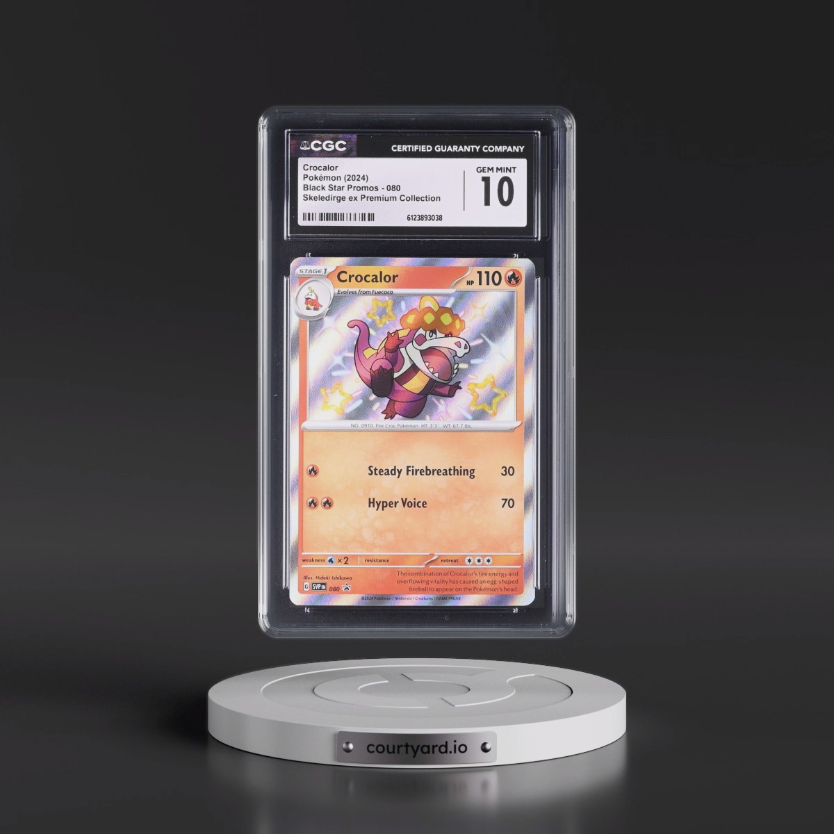 2023 Black Star Promos - Scarlet & Violet SVP EN #080 Crocalor - Skeledirge ex Premium Collection (CGC 10 GEM MINT)