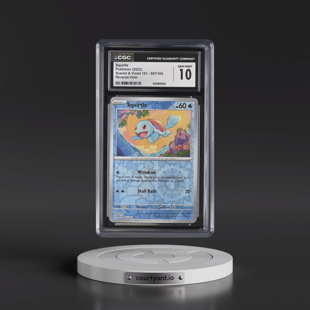 2023 Scarlet & Violet 151 - MEW EN #007/165 Squirtle - Reverse Holo (CGC 10 GEM MINT)