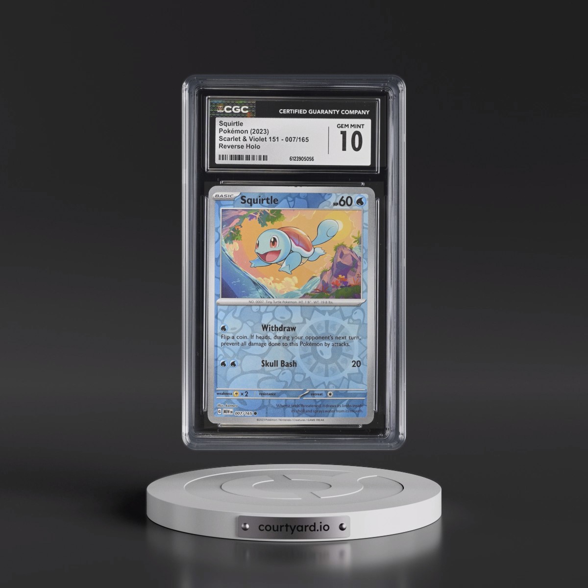2023 Scarlet & Violet 151 - MEW EN #007/165 Squirtle - Reverse Holo (CGC 10 GEM MINT)