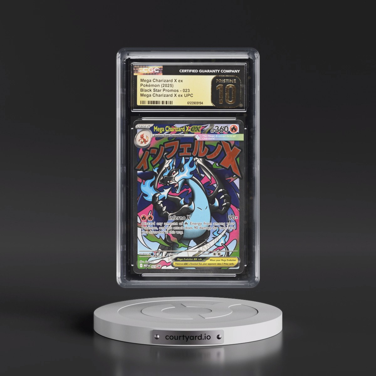 2025 Black Star Promos - Mega Evolution MEP EN #023 Mega Charizard X ex - Mega Charizard X ex Ultra Premium Collection (Holo) (CGC 10 PRISTINE)
