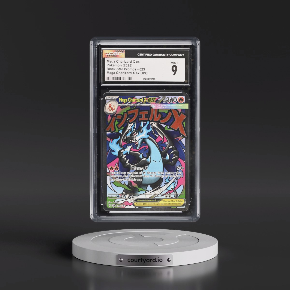 2025 Black Star Promos - Mega Evolution MEP EN #023 Mega Charizard X ex - Mega Charizard X ex Ultra Premium Collection (Holo) (CGC 9 MINT)