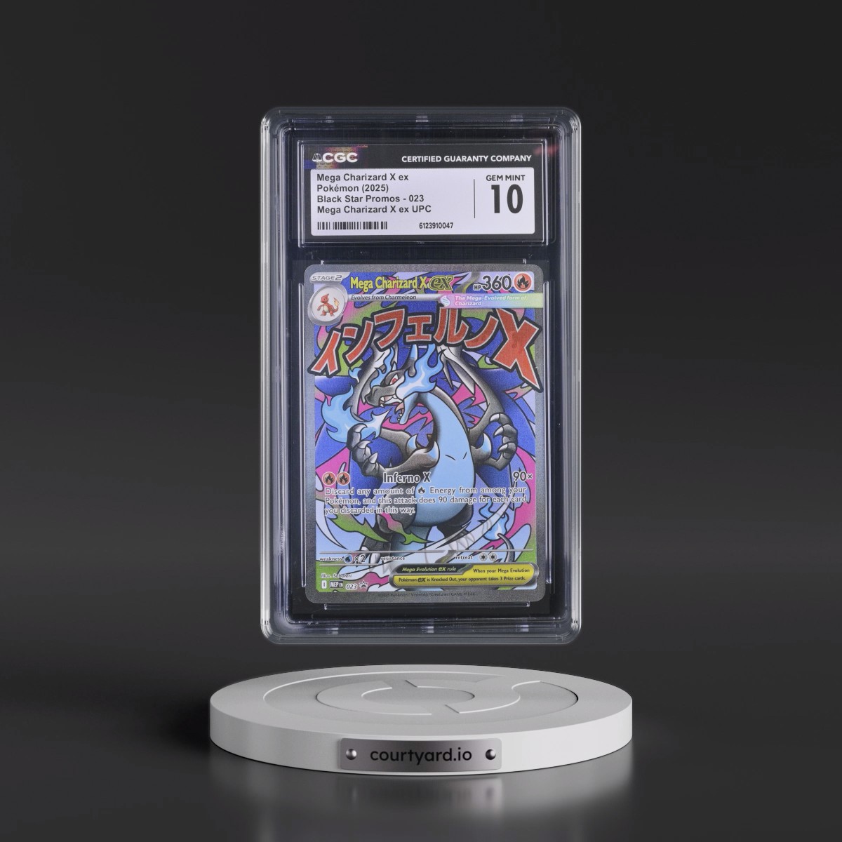 2025 Black Star Promos - Mega Evolution MEP EN #023 Mega Charizard X ex - Mega Charizard X ex Ultra Premium Collection (Holo) (CGC 10 GEM MINT)