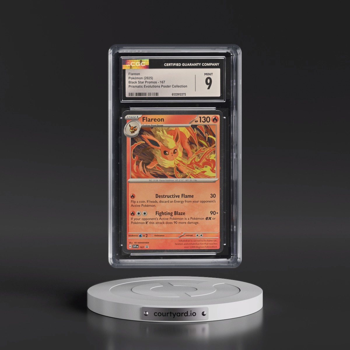 2023 Black Star Promos - Scarlet & Violet SVP EN #167 Flareon - Prismatic Evolutions Poster Collection (Cosmos Holo) (CGC 9 MINT)