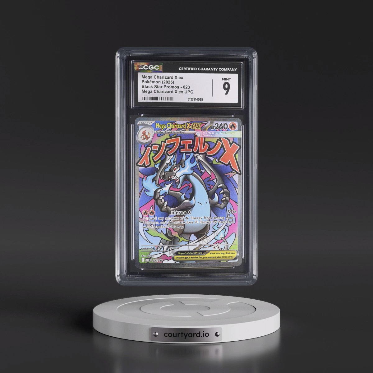 2025 Black Star Promos - Mega Evolution MEP EN #023 Mega Charizard X ex - Mega Charizard X ex Ultra Premium Collection (Holo) (CGC 9 MINT)