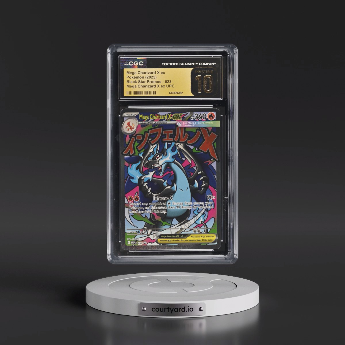 2025 Black Star Promos - Mega Evolution MEP EN #023 Mega Charizard X ex - Mega Charizard X ex Ultra Premium Collection (Holo) (CGC 10 PRISTINE)