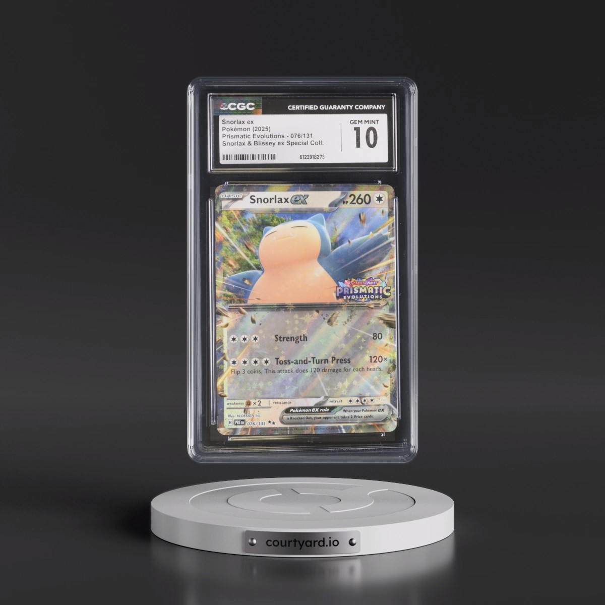 2024 Prismatic Evolutions - PRE EN #076/131 Snorlax ex - Snorlax & Blissey ex Special Collection (Set Stamp) (Holo) (CGC 10 GEM MINT)