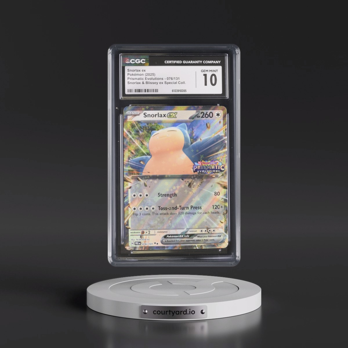 2024 Prismatic Evolutions - PRE EN #076/131 Snorlax ex - Snorlax & Blissey ex Special Collection (Set Stamp) (Holo) (CGC 10 GEM MINT)