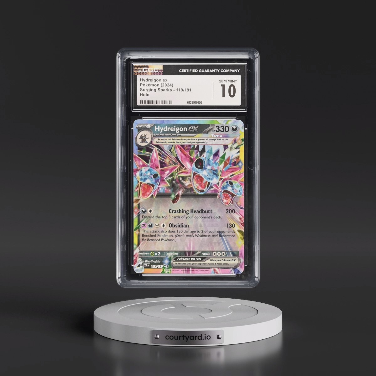 2024 Surging Sparks - SSP EN #119/191 Hydreigon ex - Holo (CGC 10 GEM MINT)