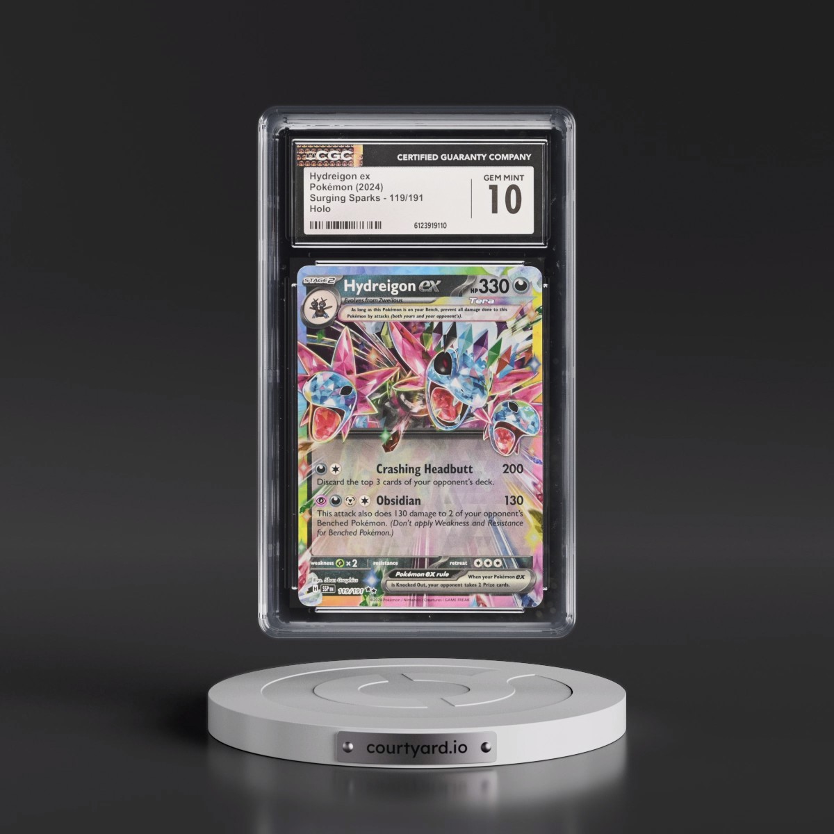 2024 Surging Sparks - SSP EN #119/191 Hydreigon ex - Holo (CGC 10 GEM MINT)