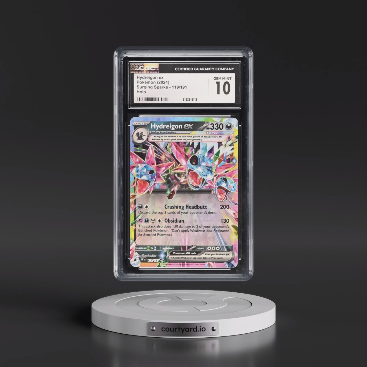 2024 Surging Sparks - SSP EN #119/191 Hydreigon ex - Holo (CGC 10 GEM MINT)