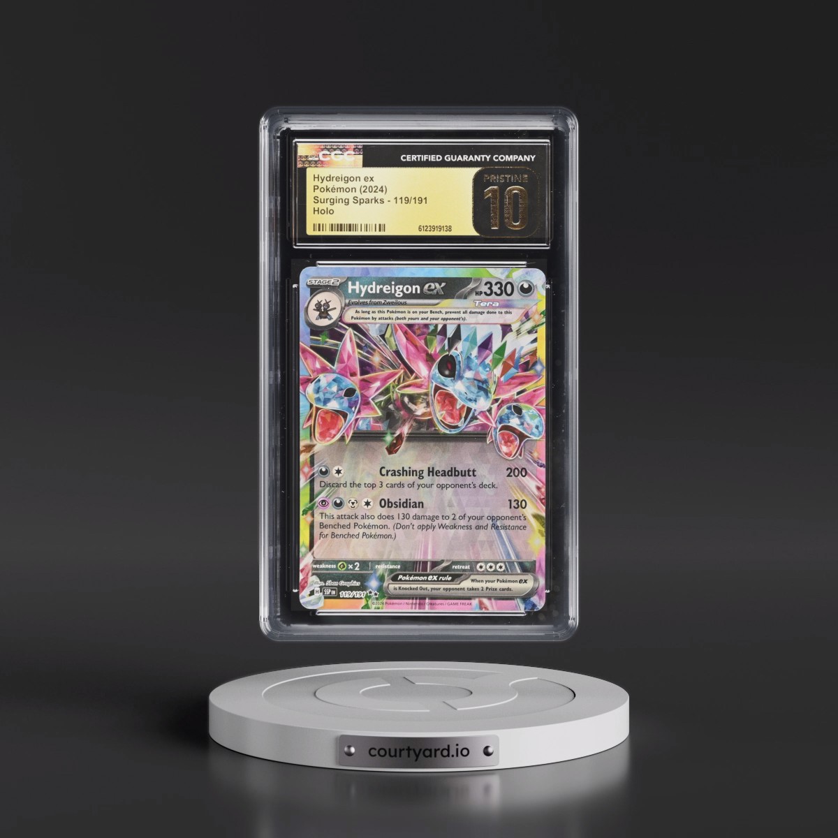 2024 Surging Sparks - SSP EN #119/191 Hydreigon ex - Holo (CGC 10 PRISTINE)