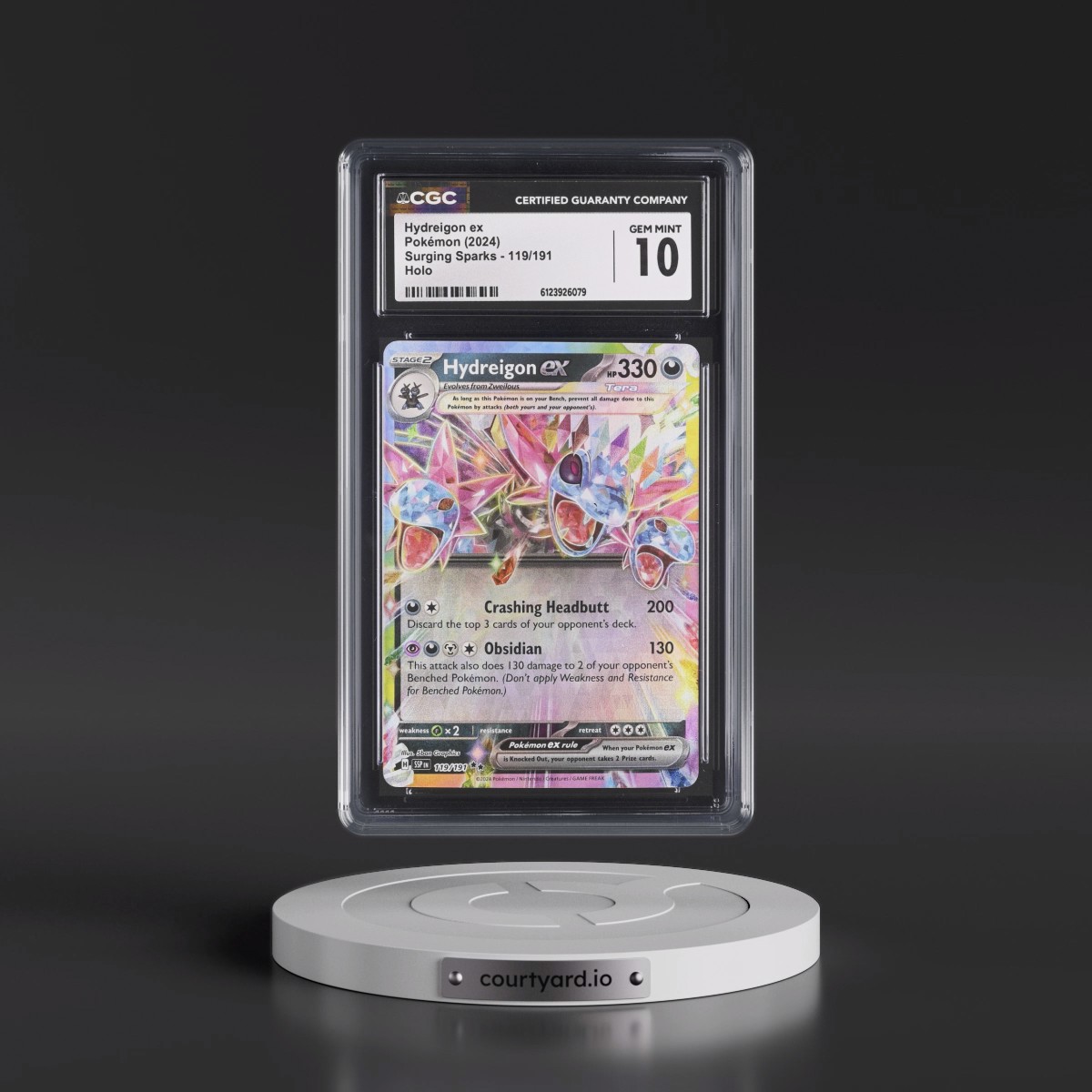 2024 Surging Sparks - SSP EN #119/191 Hydreigon ex - Holo (CGC 10 GEM MINT)