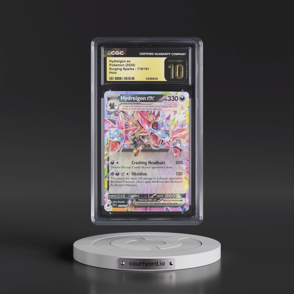 2024 Surging Sparks - SSP EN #119/191 Hydreigon ex - Holo (CGC 10 PRISTINE)