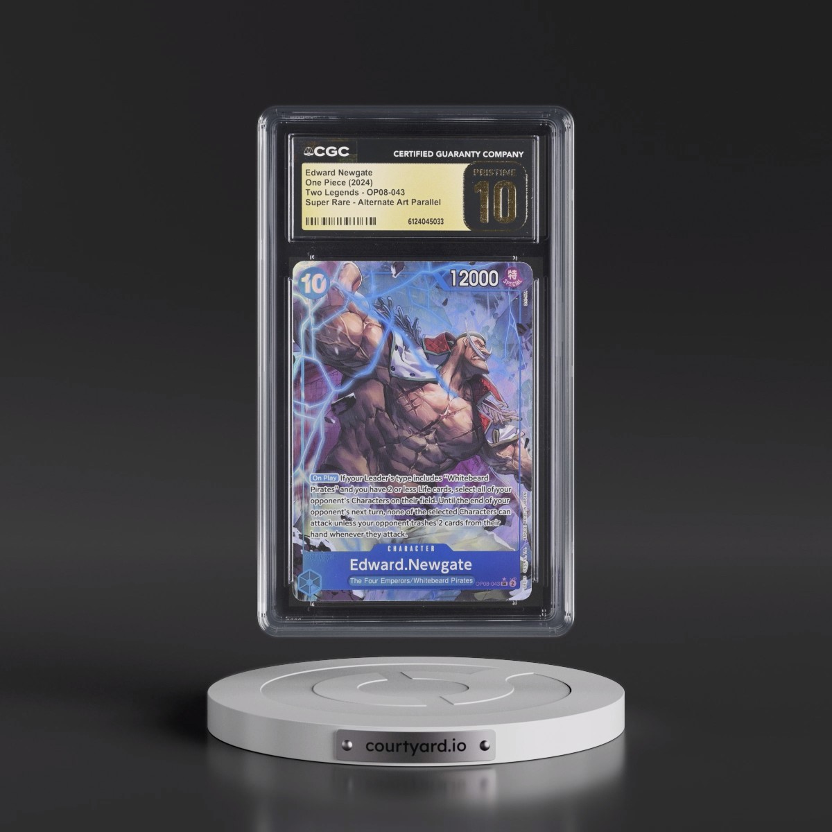 2024 Two Legends (OP08) - English #OP08-043 Edward NewgateÂ - (Borderless) Alt Art (CGC 10 PRISTINE)